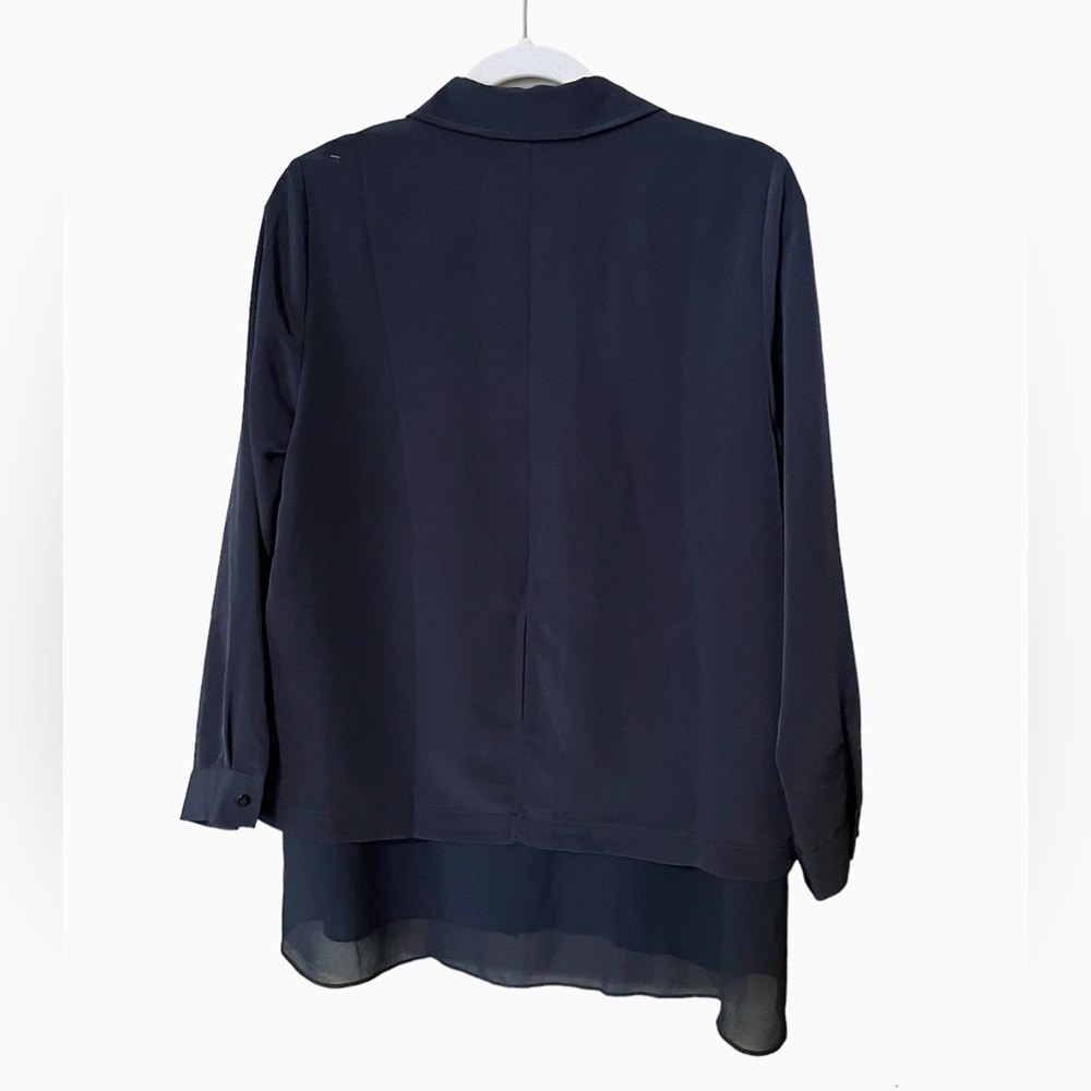 Soft Surroundings Women’s Layered Button Down Blouse - Picture 2 of 5